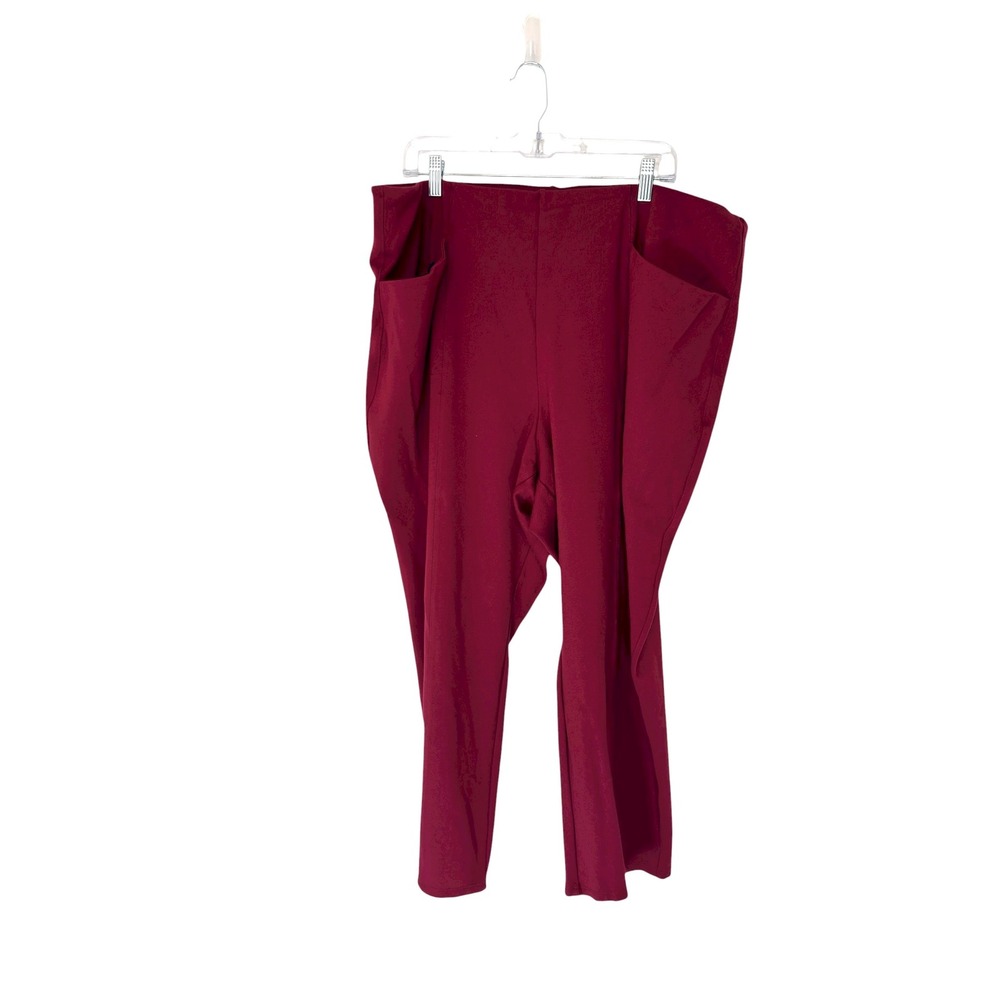 Old Navy Stevie Straight Pants Plus Red Stretch Office Work High Waisted Size 3X